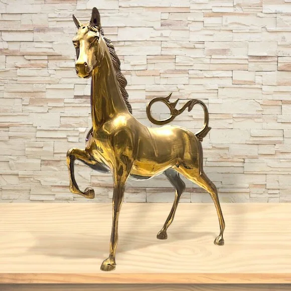 Vintage Brass Horse Statue - Picture 10 of 16